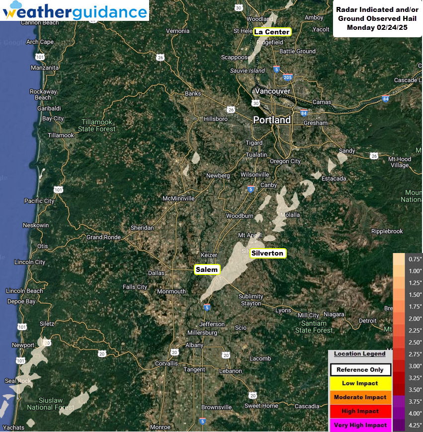 StormIntel's tweet photo. Hail and high winds impacted portions of the Pacific NW yesterday, including Salem and Silverton OR and La Center WA (hail), as well as Seattle, Portland, Great Falls and Butte (wind).  See where w/street level detail, rooftop zoom and more https://t.co/c4z3Pi7Uiw https://t.co/nssZ4stBcb