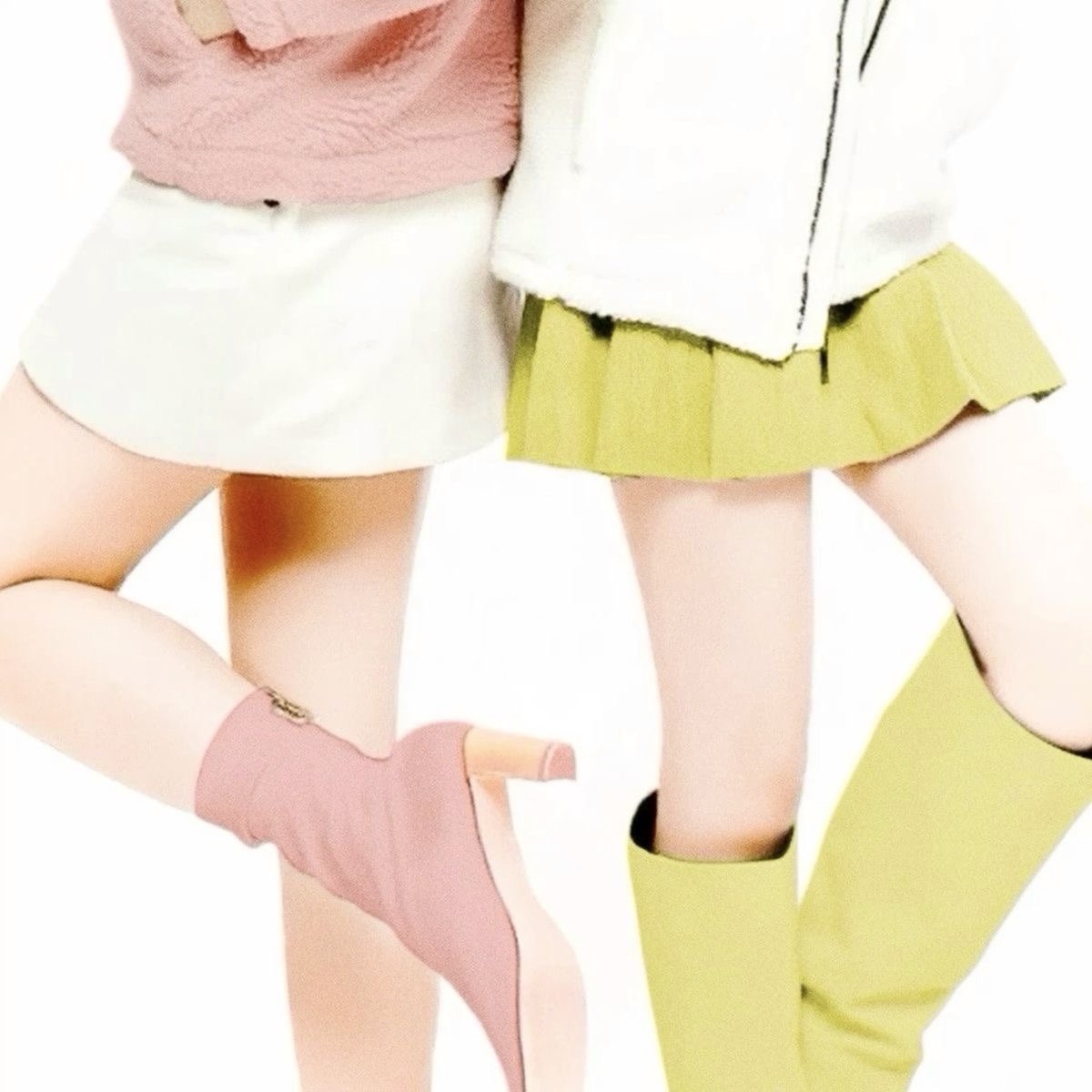 pink and green