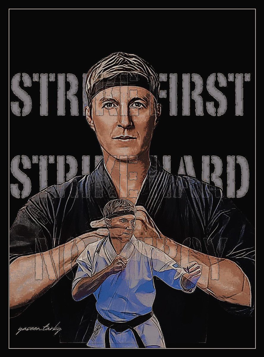 MediaMakerLife's tweet photo. Another piece of work for the amazing @WilliamZabka! @tarkyr10 @jonhurwitz @CobraKaiSeries #StrikefirstStrikeHardNoMercy https://t.co/EpOwpWUB2x