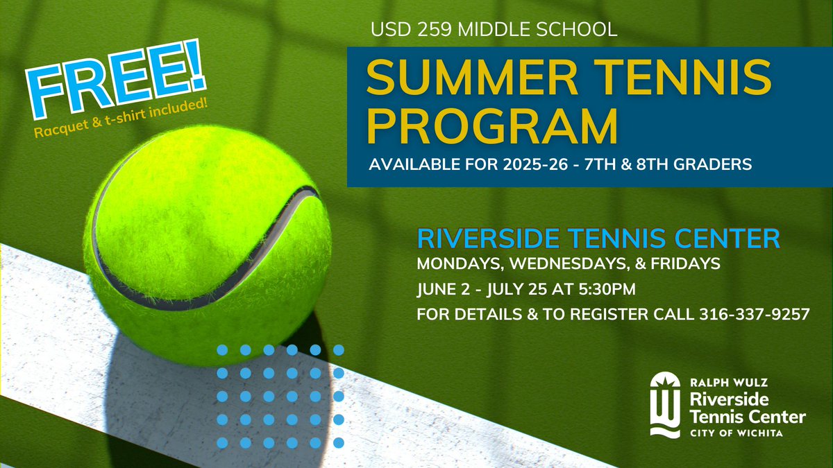 Attention any 259 Middle Schoolers who want to play tennis.