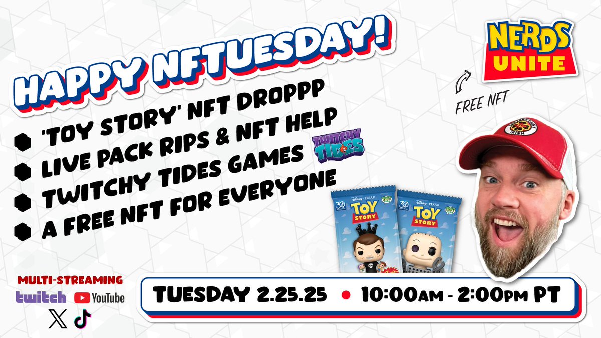 I'll be LIVE today for the #ToyStory Funko NFT drop. Come on by to learn, help others, see what I pull from packs &amp; grab your FREE NFT!!
... 🔗⬇️ ...