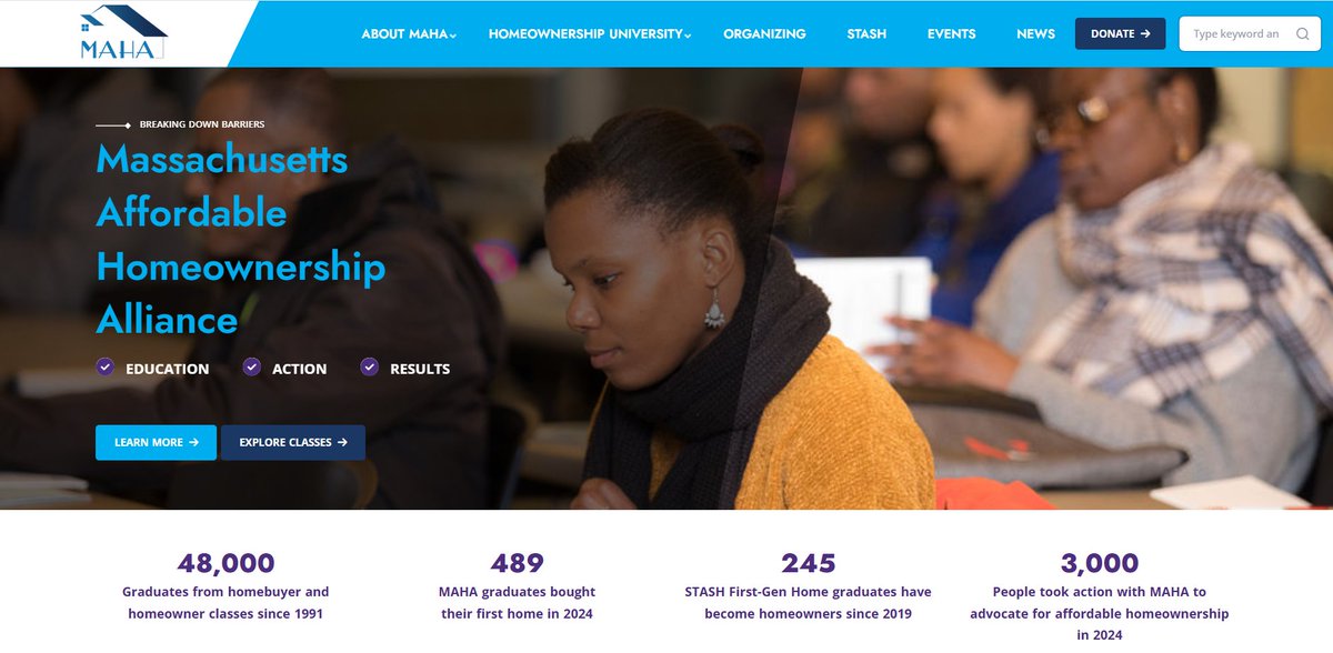Have you noticed MAHA's new website? At the beginning of February, we launched our refreshed look! We look forward to being able to better communicate with all of you about our classes, events, and impact.
#website #redesign #homeownership