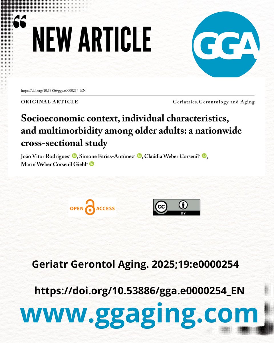 Geriatrics, Gerontology and Aging (@ggagingj) on Twitter photo 