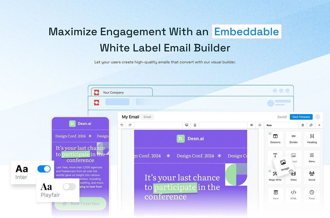 MadeWithVueJS's tweet image. The drag & drop email editor by @unlayerapp is available as a Vue wrapper component that you can integrate into your website, CRM, ESP, or SaaS #madewithvuejs ✉️🛠️ - madewithvuejs.com/unlayer-vue-em…