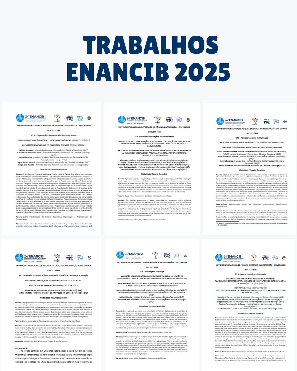 Será que não fazemos pesquisas fora dos programas de pós-graduação ? A área é tão restrita? Vamos manter o sistema