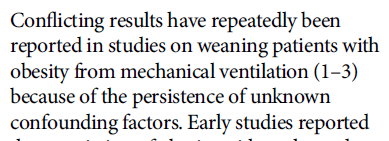 phlegmfighter's tweet photo. A bizarre first sentence in the introduction. Despite the epistemological legitimacy of "known unknowns", why must "unknown confounding factors" be invoked to explain "conflicting results?"
#NIV #NIPPV #weaning #HFNC #mechanicalventilation #obesity
https://t.co/r4FoKe7Ofj https://t.co/ZsVEif6StA