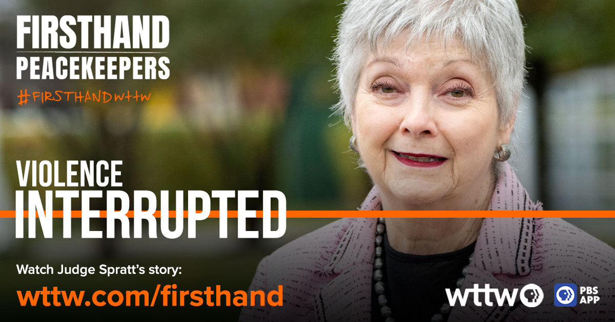 wttw's tweet photo. “My view is that our young people are our most valuable, non-renewable resource. And when we lose one, we and they lose the opportunity to develop their potential for doing good," says Judge Patricia Spratt. Watch her story: https://t.co/bj7FkH64O1 #FIRSTHANDwttw https://t.co/fugdQOU37R