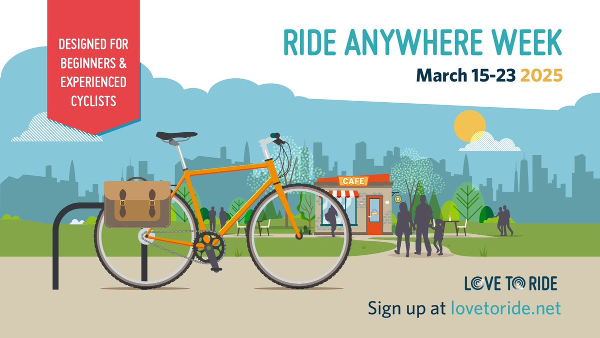 LovetoRide_'s tweet photo. #RideAnywhereWeek registration is OPEN! 🌸🥳 It's time to dust off your #bike , shake off the winter chill, and enjoy the sunshine on two (or more) wheels ☀️

🔗 Register today at https://t.co/y6fTeT0Z54 before 15 March and you can win a cash prize - link in the bio! https://t.co/UoBg8Crl5m