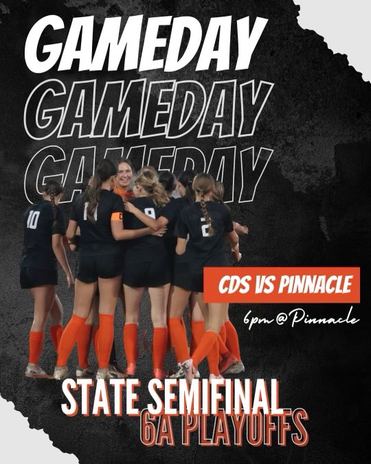 Arizona 6A Semifinals today! #11 Corona Del Sol taking on #2 Pinnacle 💪🏼⚽️🧡🖤 Let’s Go Lady Aztecs!!