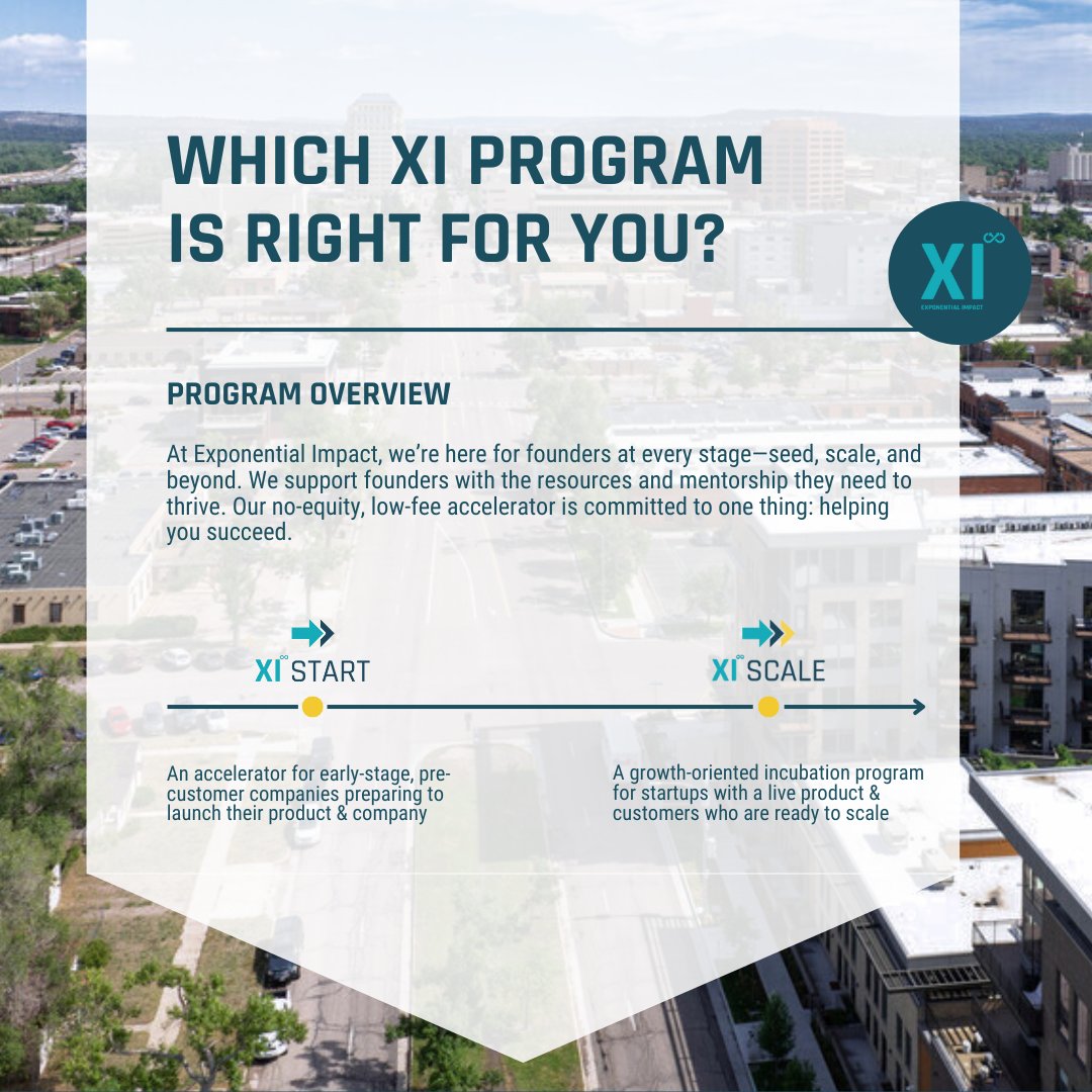 Wondering which program is the best fit for your startup? 💡

Find the program that aligns with your goals and take the next step toward success. Learn more at the link in our bio!

#ExponentialImpact #XIStart #XIScale #Startups #Entrepreneurship #ColoradoSprings #StartupJourney