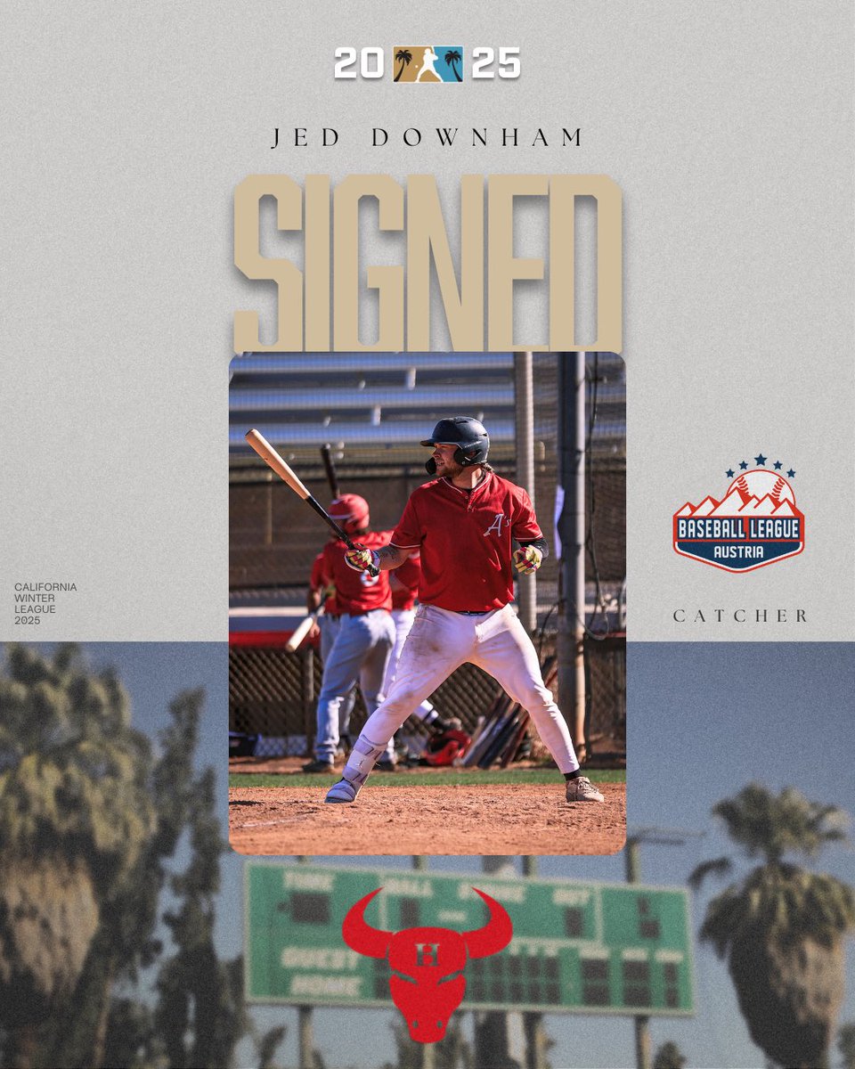 California Winter League (@calwinterleague) on Twitter photo 𝑺𝑰𝑮𝑵𝑬𝑫 ✍️
Congratulations to A’s Catcher Jed Downham (<a href="/theogjedly26/">Jed Downham</a>) on being signed by the Hard Bulls in the Austria Baseball League! 🎉
#CWL2025 | #ProsMadeHere🌴 𝑺𝑰𝑮𝑵𝑬𝑫 ✍️
Congratulations to A’s Catcher Jed Downham (<a href="/theogjedly26/">Jed Downham</a>) on being signed by the Hard Bulls in the Austria Baseball League! 🎉
#CWL2025 | #ProsMadeHere🌴