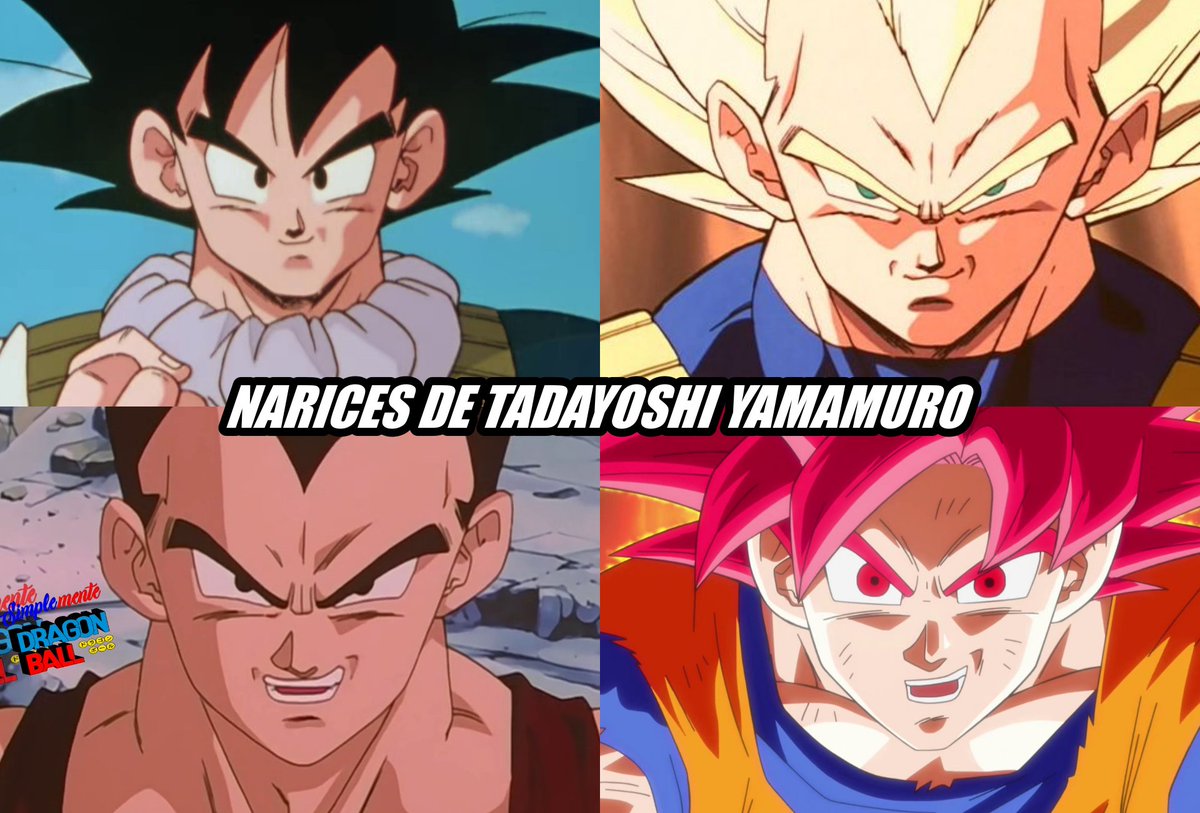 DB_Simplemente's tweet image. Evolución de las narices de Tadayoshi Yamamuro con el pasar de los años en Dragon Ball.