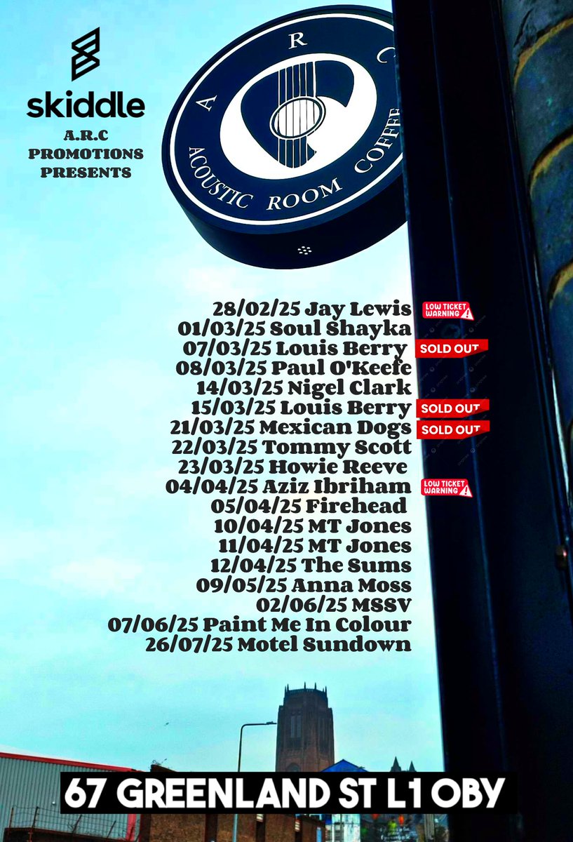 #ARC
🚨MORE SHOW'S TO BE ADDED🚨
skiddle.com/whats-on/Liver…