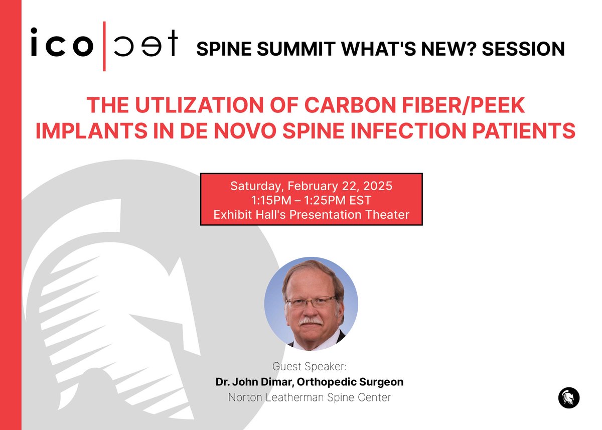 icotec made a strong impact at #SpineSummit2025 as The Spine Tumor Company, supporting key sessions on spine oncology. 

Huge thanks to Drs. Shin, Palmer, Tatsui, Chakravarthy, Goodwin, Theodore, Laufer, Molina &amp; Härtl for their leadership in advancing patient care!