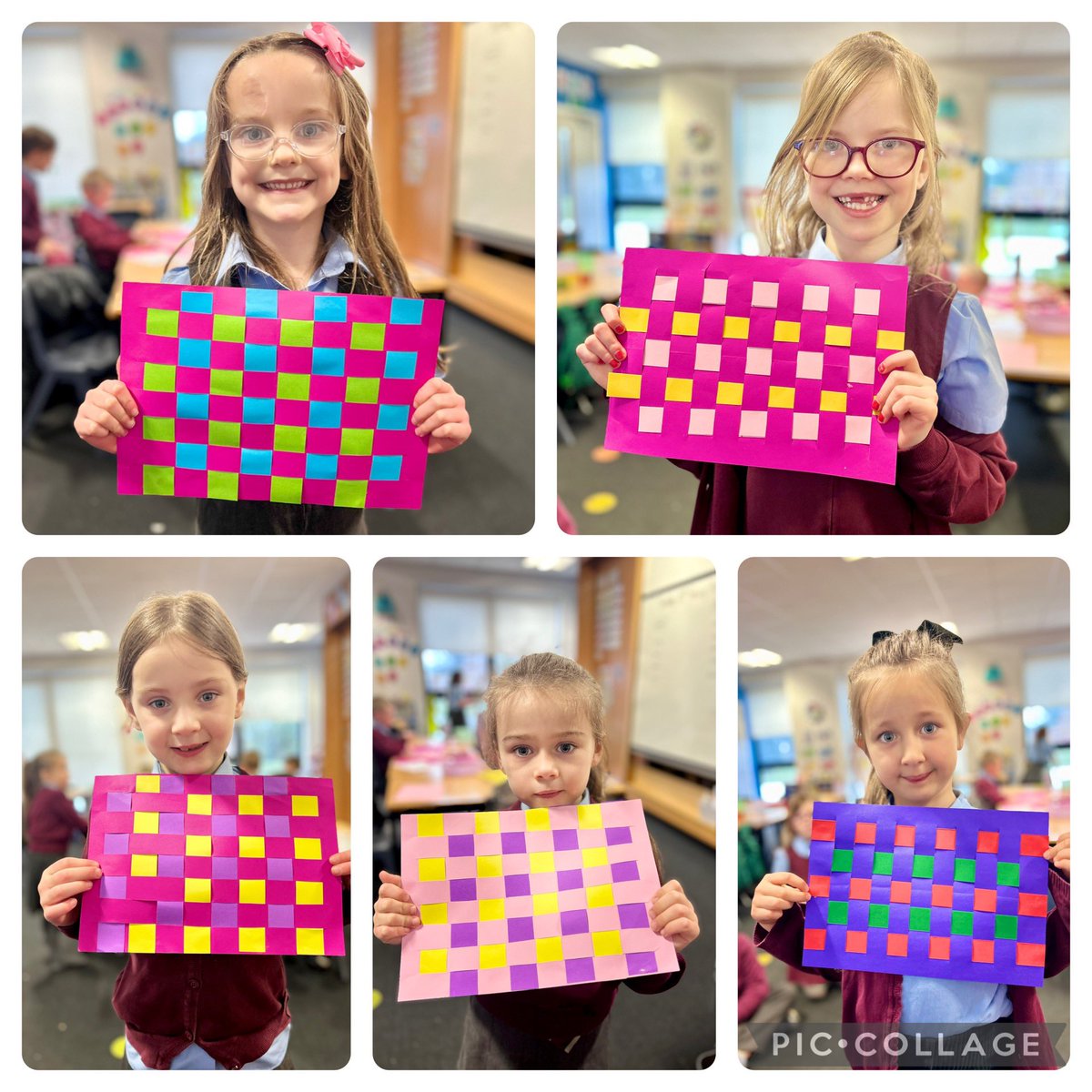 HKPSMrsKirkham's tweet photo. RM3 has been getting crafty with tartan weaving as part of our Katie Morag topic! 🎨🧵 Using looms, we designed our own setts, inspired by traditional clan patterns, and learned all about Scotland’s tartan history. The final pieces look AMAZING! 🤩🏴 #WeavingFun #KatieMorag https://t.co/FpvpwtawKX