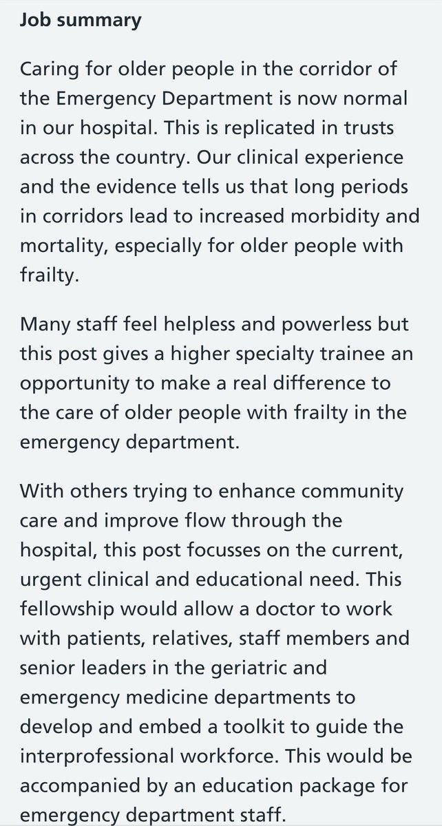 I was just invited to consider a full time clinical/educational job caring for frail patients in corridors.

The NHS is so broken that "corridor medicine" is becoming a sub-specialty.

And our MPs think now is the time to be offering our patients assisted suicide?!

Priorities!