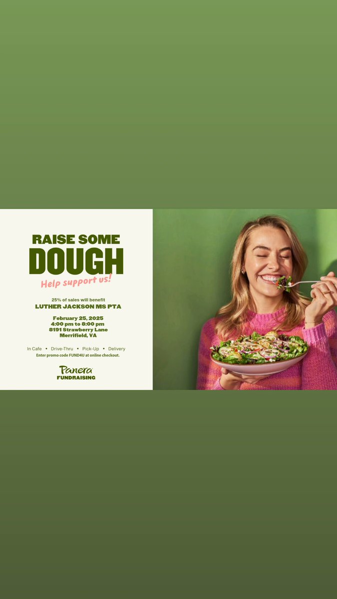 LJMS PTA (@ljms_pta) on Twitter photo Order your lunch online to support LJMS and come to Mosaic Panera Bread from 4 p.m. to 8 p.m. Code FUND4U Order your lunch online to support LJMS and come to Mosaic Panera Bread from 4 p.m. to 8 p.m. Code FUND4U