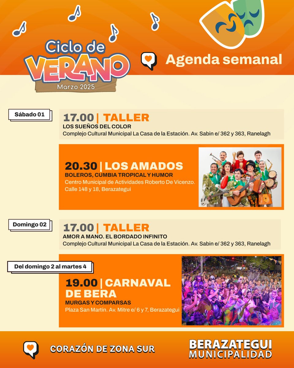 Ultima semana del Ciclo de Verano ☀️

¡No te pierdas todas las propuestas y actividades que tenemos para disfrutar! 

👉🏼 Podés chequear la agenda desde el link en nuestra bio