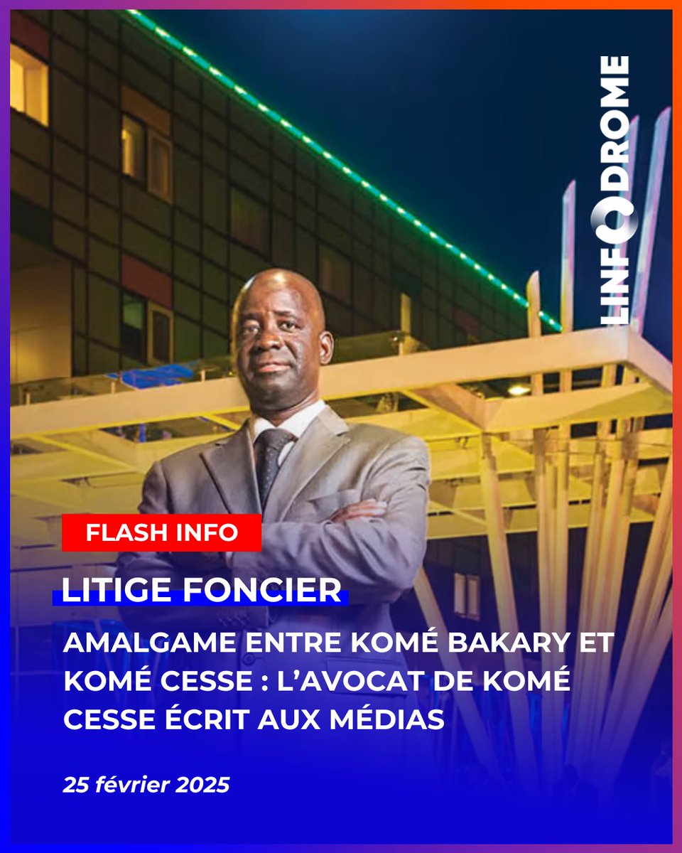 Ivoirowsky's tweet image. 🇨🇮 #CIV  Certains médias confondent #Komé Bakary et #Komé Cesse. Bien qu'ils soient liés , Komé Cesse n'est pas impliqué dans les affaires judiciaires ou contentieux fonciers de son frère Komé Bakary.
La responsabilité individuelle reste un principe fondamental du droit. (Avocat)