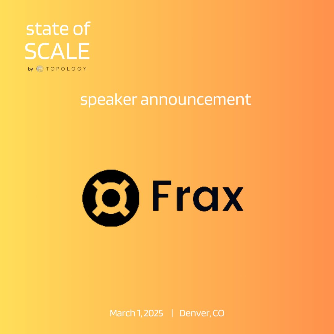 Excited to have <a href="/fraxfinance/">Frax Finance ¤⛓️¤</a> joining us at State of Scale <a href="/EthereumDenver/">ETHDenver 🏔🦬🦄</a>! RSVP now lu.ma/7ueti2gr

March 1st from 10 AM to 4 PM

#StateOfScale #ETHDenver2024