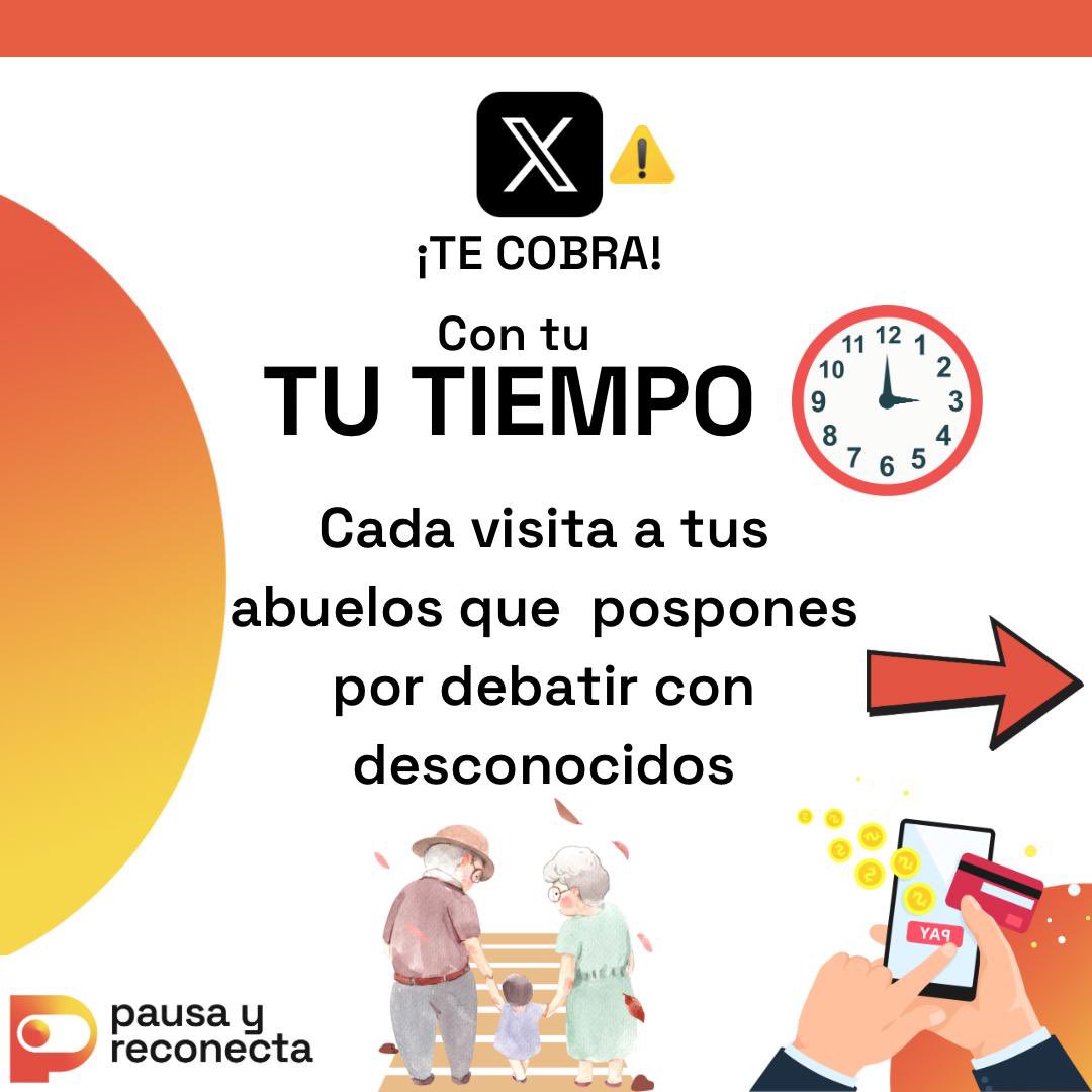 🤑X te 'cobra' más de lo que piensas.

⏳💭 Tiempo que podrías estar compartiendo con tu entorno y viviendo momentos reales...

🔋A veces es necesario desconectar para reconectar con lo que realmente importa. 

#DesconectarParaConectar #VidaReal #TiempoDeCalidad