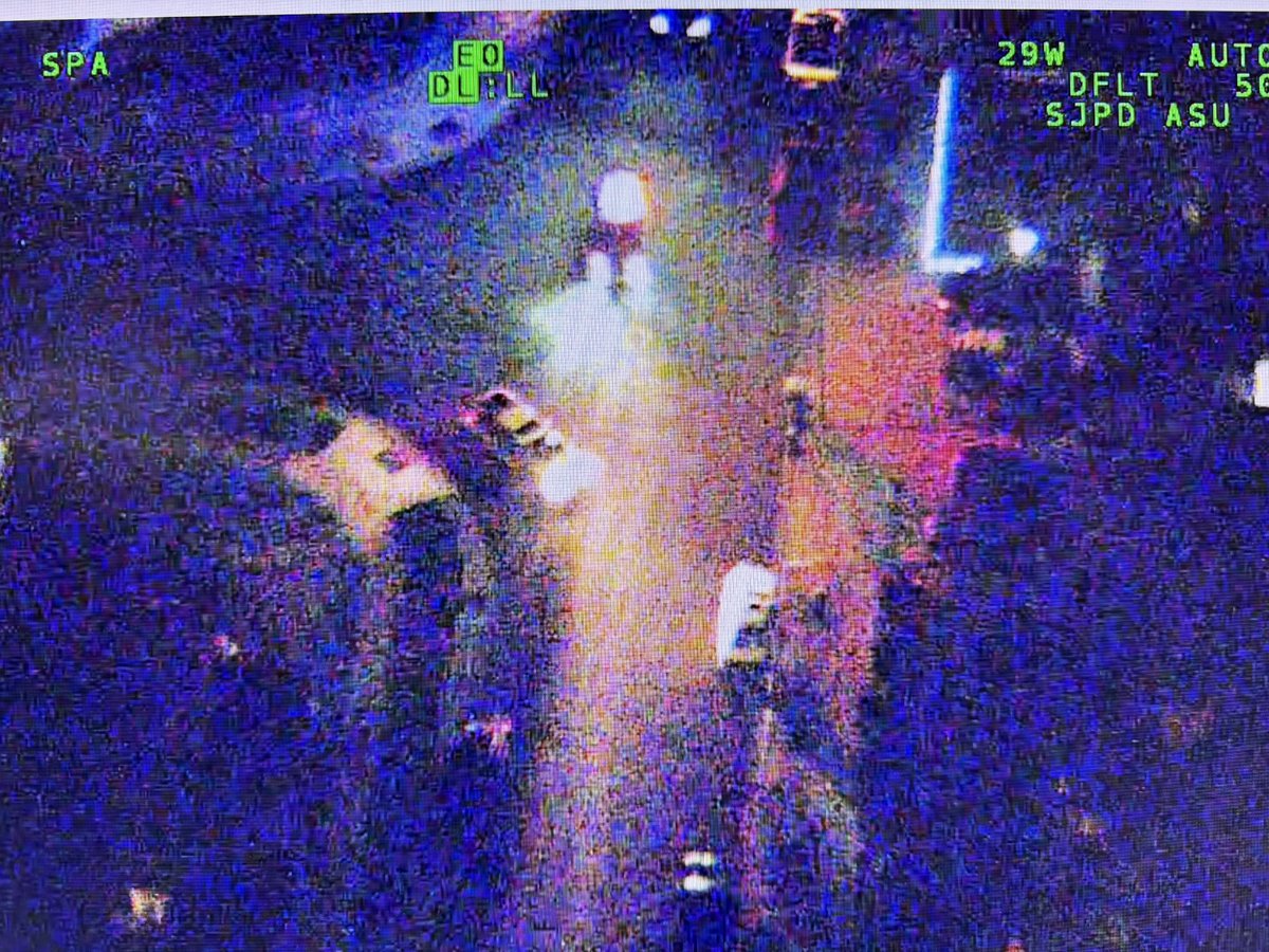 SJPD_AC_Joseph's tweet image. Another #ALPR victory!  #Air3 was alerted by #ALPR to a car that had fled from Patrol.  They followed it until the driver stopped and exited.  Officers arrested the driver for a parole violation warrant, an arrest warrant for a previous armed carjacking, narcotics, and evading.
