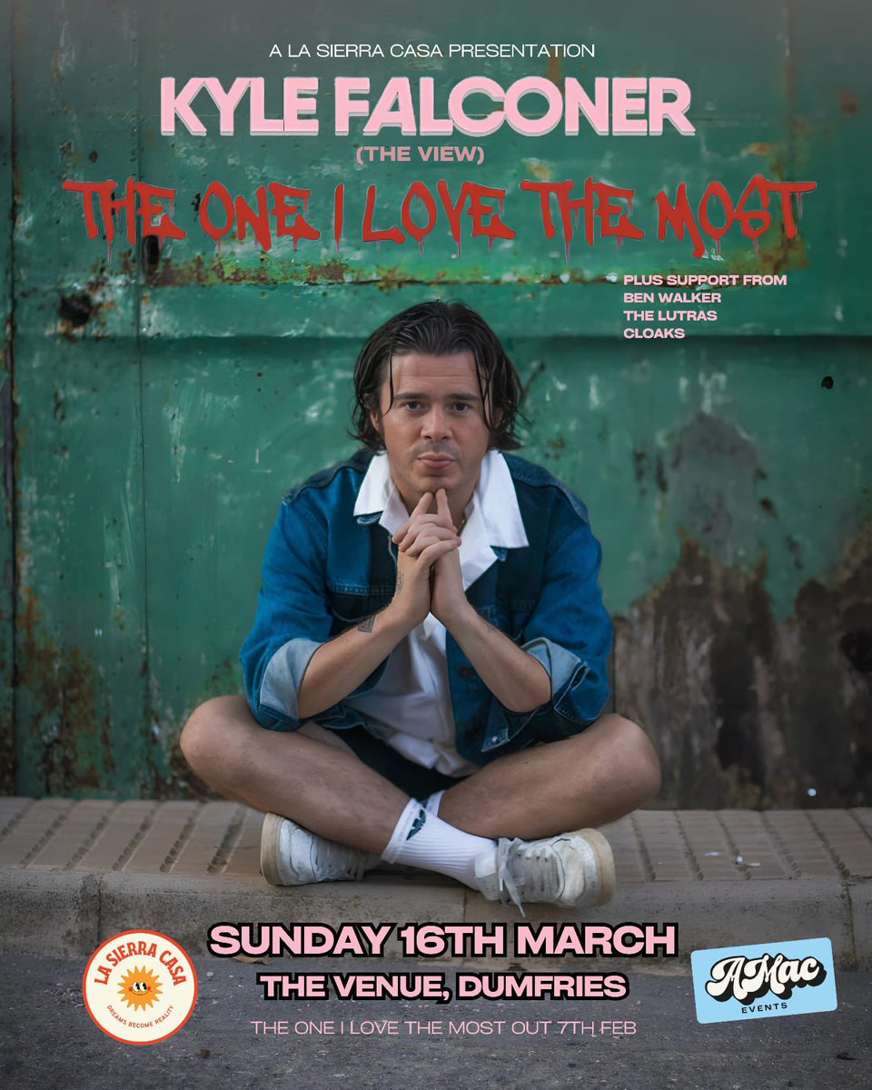 The Lutras (@thelutras) on Twitter photo Reminder that we support The View’s <a href="/KyleFrancisFalc/">Kyle Falconer</a> at The Venue in Dumfries on the 16th of next month. Low tickets so be sure to get them while you can!
🎟️ - amac.events/events/kyle-fa…
See yous there x Reminder that we support The View’s <a href="/KyleFrancisFalc/">Kyle Falconer</a> at The Venue in Dumfries on the 16th of next month. Low tickets so be sure to get them while you can!
🎟️ - amac.events/events/kyle-fa…
See yous there x