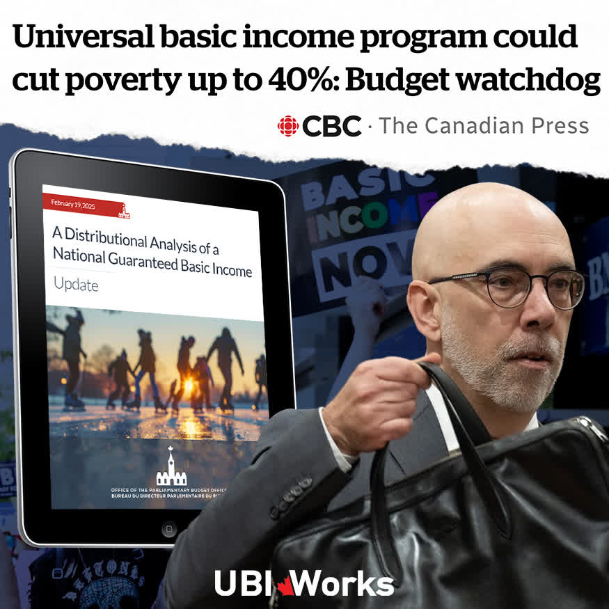 New PBO Report estimates a Guaranteed Basic Income can reduce poverty by 40% nationwide at a net cost of just $3.6B/year and 1% impact on hours worked.

Poverty costs Canada $80B+/year.