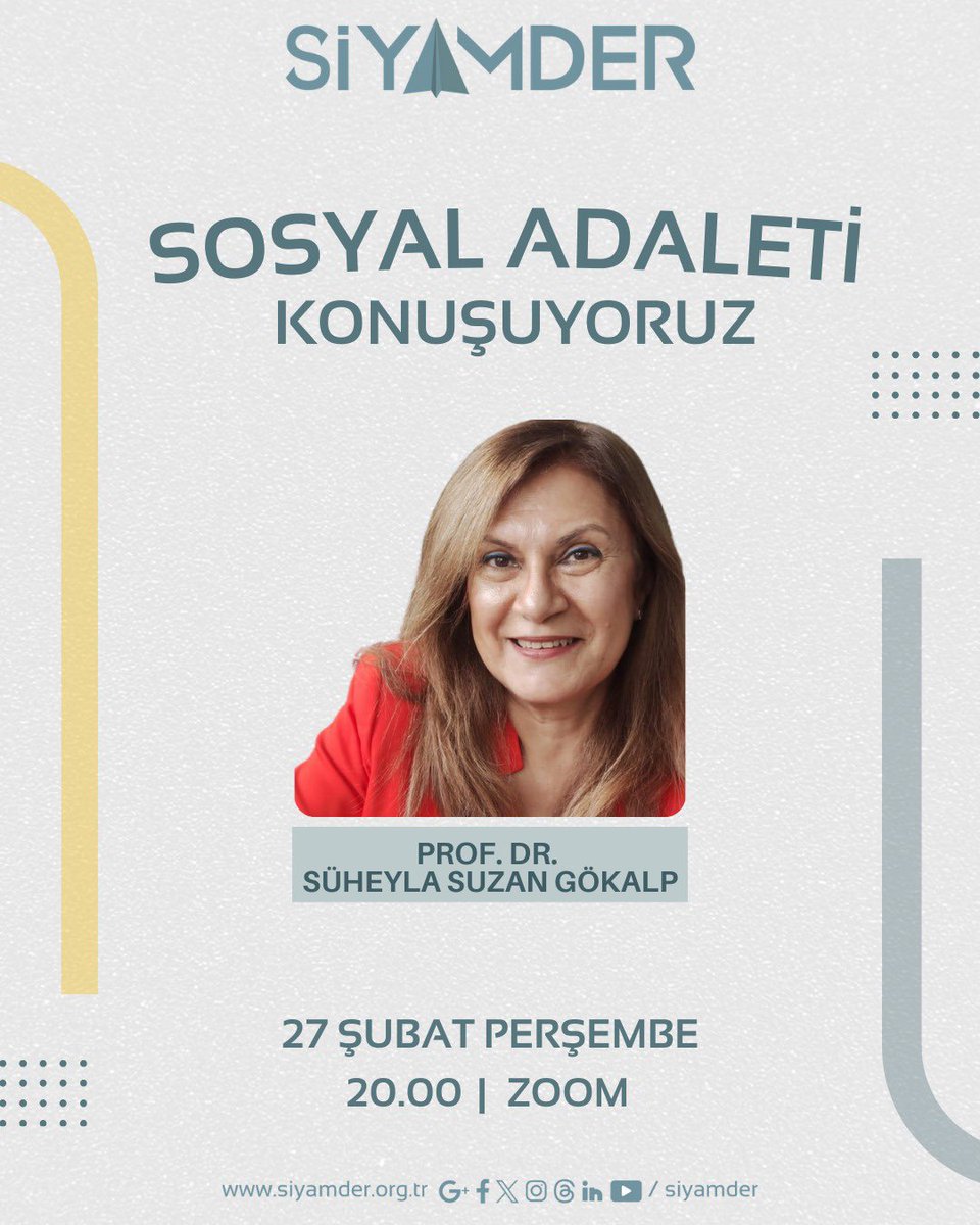 Dünya Sosyal Adalet Günü İçin Buluşuyoruz!

Prof. Dr. Süheyla Suzan GÖKALP’in katılımıyla sosyal adaletin önemi, sürdürülebilirlik ve adil geçiş süreçlerini ele alacağız çevrimiçi etkinliğe tüm gönüllülerimizi davet ediyoruz. 

Başvuru linki👇🏻
forms.office.com/r/1JHk0nKZze