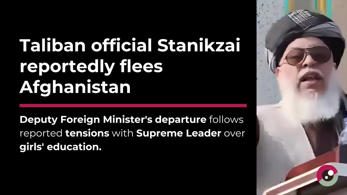 afghan_witness's tweet photo. 🚨 Taliban official Stanikzai reportedly flees Afghanistan amid education dispute
Deputy Foreign Minister's departure follows reported tensions with Supreme Leader over girls' education.
https://t.co/oarMtyIh21
#Taliban #Afghanistan #Education #Stanikzai #AfghanWitness