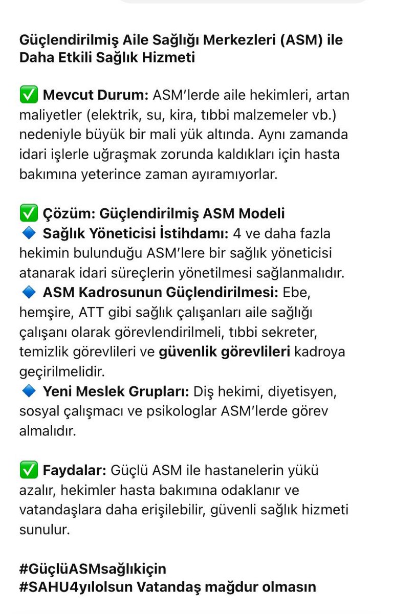 #SAHU4yılolsun

#onüçbinkadrosuzsağlıkçı

 #SağlıkYönetimineKADRO

<a href="/drhalilnacar/">Halil NACAR</a> 
<a href="/asmgruplandirma/">Aile Sağlığı Merkezi Grup Elemanları Derneği</a>