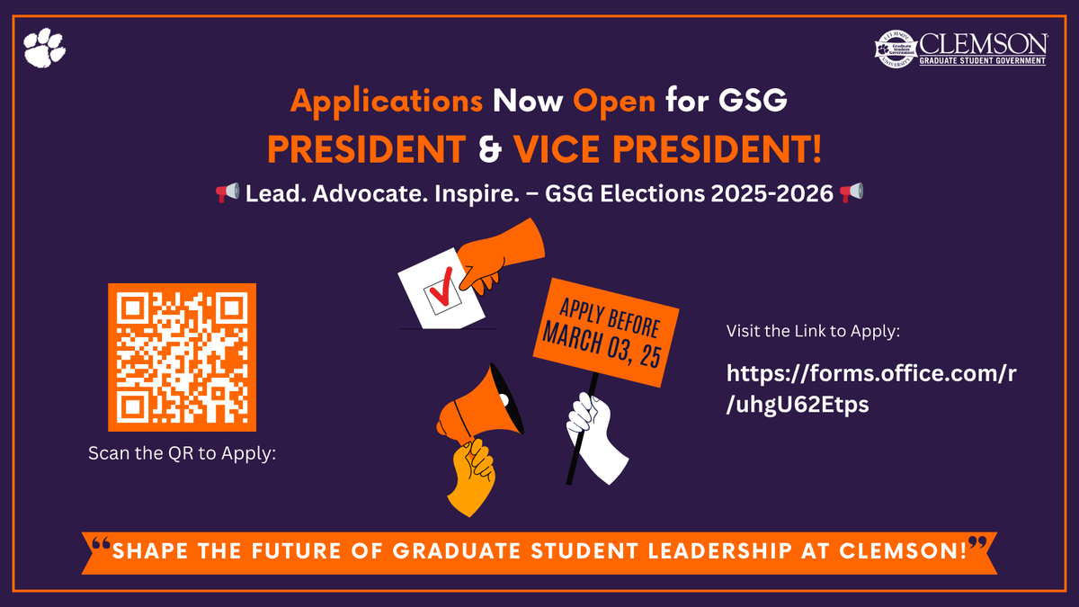 Clemson Graduate Student Government tweet media