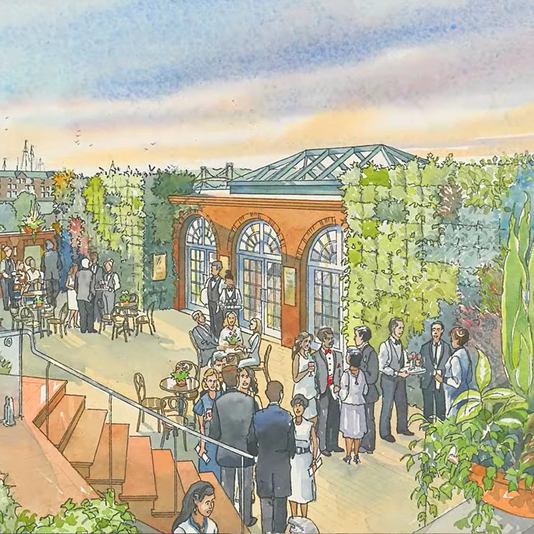 We're raising funds for more than a stage! 💐 Have a peek at Newport's next rooftop garden. Enjoy outdoor events while overlooking Washington Square and Newport Harbor!