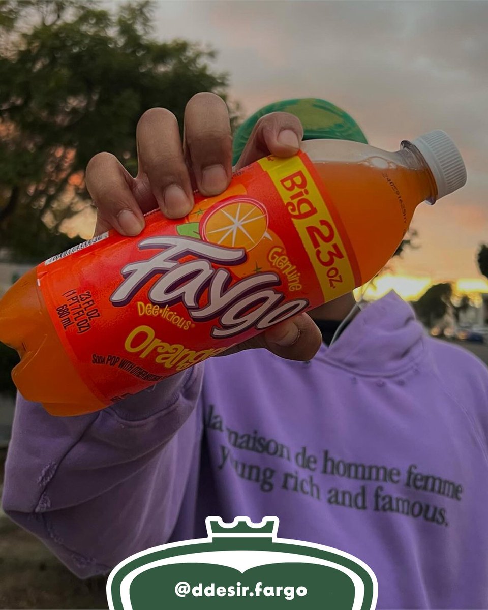 Faygo's tweet photo. Man or woman, young or old, rich or famous—no matter who you are, there’s always time for Faygo. #FaygoFamous #Orange #TheOneTruePop #Faygo https://t.co/UzdqWKGHhn