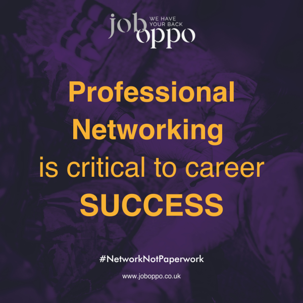 JobOppO advises our OppOs to focus more on their network than their paperwork!  tinyurl.com/2qd86kqv