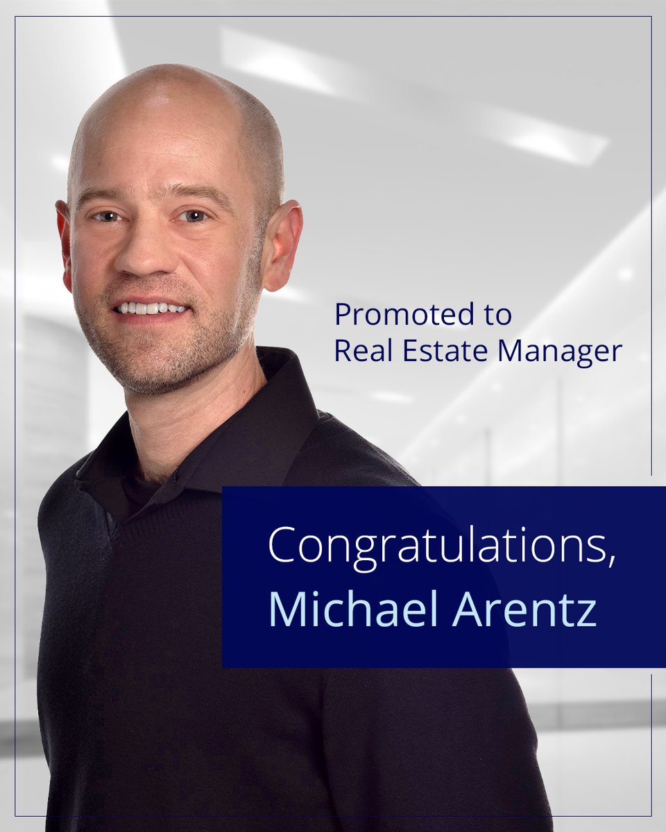 Congratulations to Michael Arentz on his recent promotion to Real Estate Manager! 

We are always looking to add experienced and motivated professionals for multiple open positions at our Boise office – apply today! hubs.la/Q038cVww0

#growwithcolliers #collierscareers