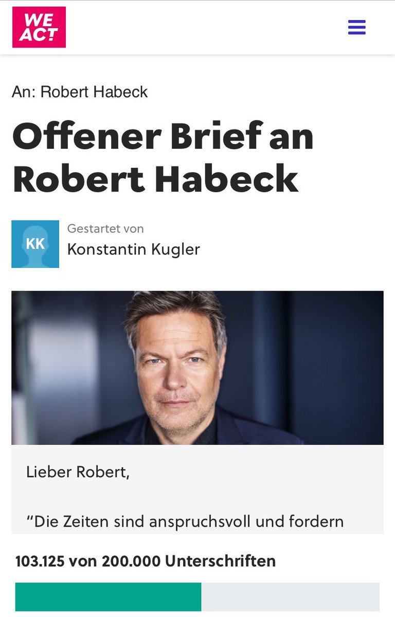 Leute! Die 100000 ist geknackt! 😍 Das ist der Hammer! #Habeckmussbleiben