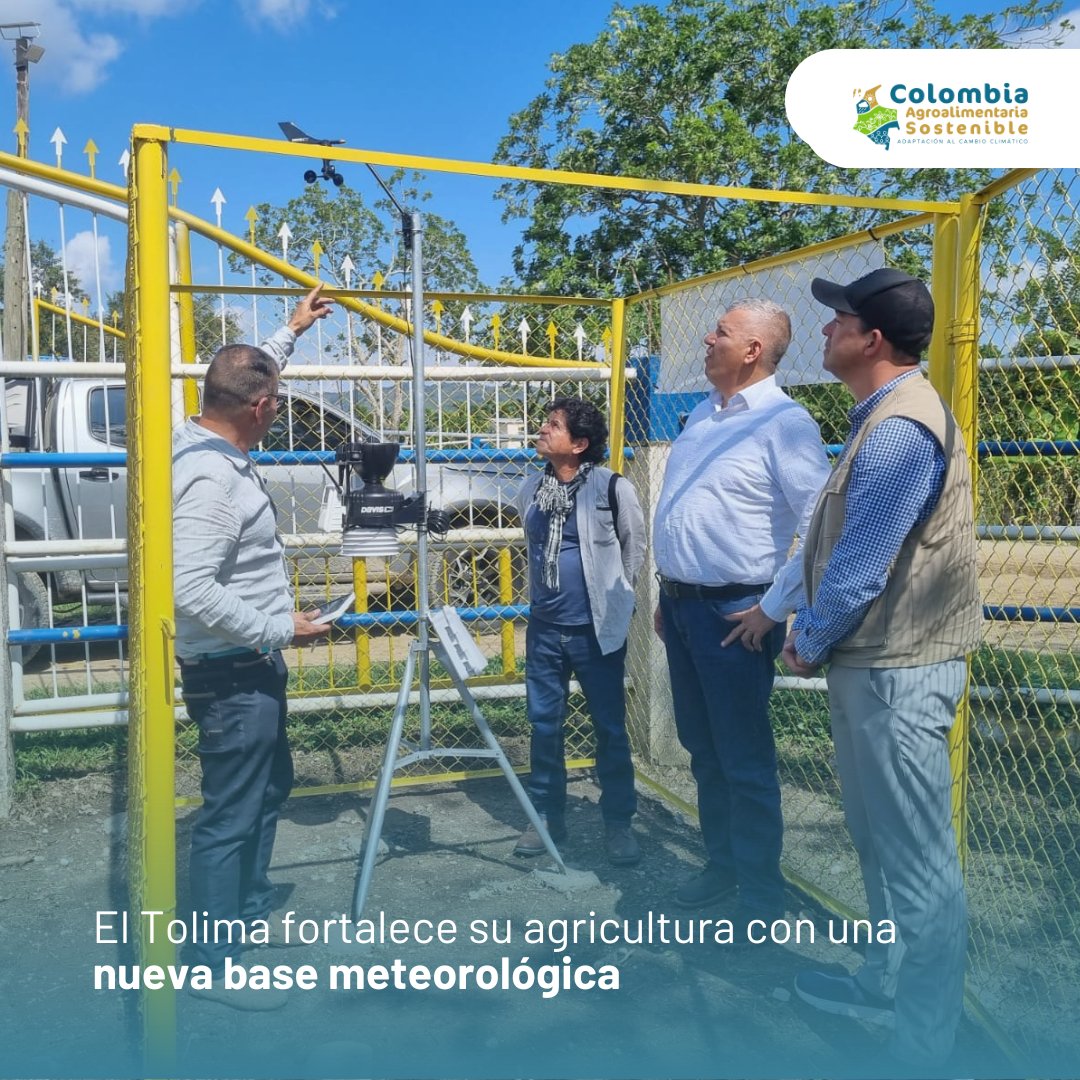 Tecnología al servicio del agro en Tolima📡 Nueva estación metereológica🌧️junto a <a href="/FENALCE/">FENALCE</a>, #Asoceletol, <a href="/gobertolima/">Gobernación del Tolima</a> y <a href="/COL_EJERCITO/">Ejército Nacional de Colombia</a> para mejorar el monitoreo del clima y optimizar la toma de decisiones de los productores del sector productivo.

Más info: shorturl.at/yMYpG