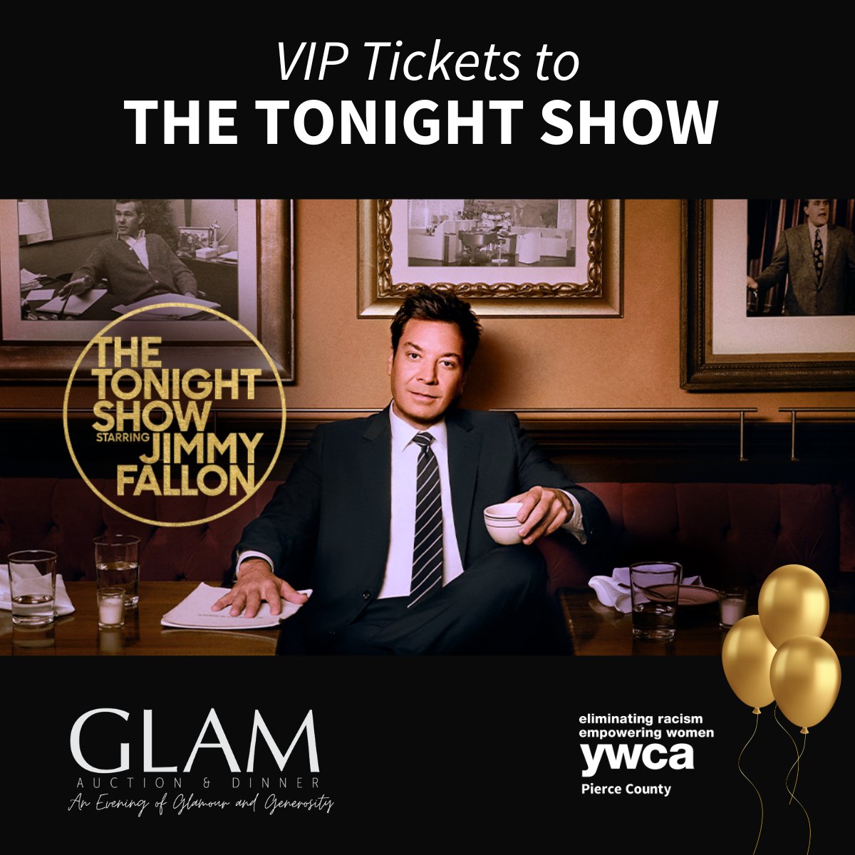 🎫 VIP Tickets up for grabs at GLAM! Don't miss your chance to snag some exclusive passes to The Tonight Show <a href="/FallonTonight/">The Tonight Show</a> starring <a href="/jimmyfallon/">Jimmy Fallon</a>. Bid on these sought-after tickets and help support the YWCA Pierce County!
👉 Register here for GLAM: ywcapc.ejoinme.org/glam.