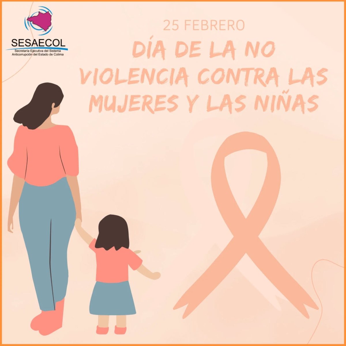 En Sesaecol nos sumamos a recordar el #dia25 de cada mes para prevenir y erradicar la violencia contra mujeres y niñas. Que este #dianaranja  sea una reflexión para construir la paz desde el respeto y el amor. ¡Tú también puedes unirte!
#CulturaAnticorruptiva