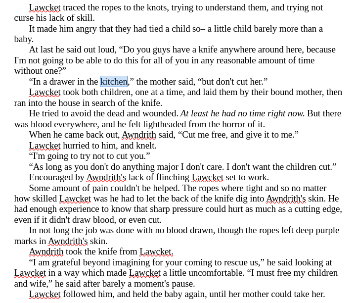MidnightRose838's tweet image. #Snippetshare
Quote or reply to share any snippet featuring the word "kitchen"
I didn't think this word showed up in Lawcket's story, but apparently it does. I think I've shared this somewhere before.
WARNING: may be considered dark, & features young children.