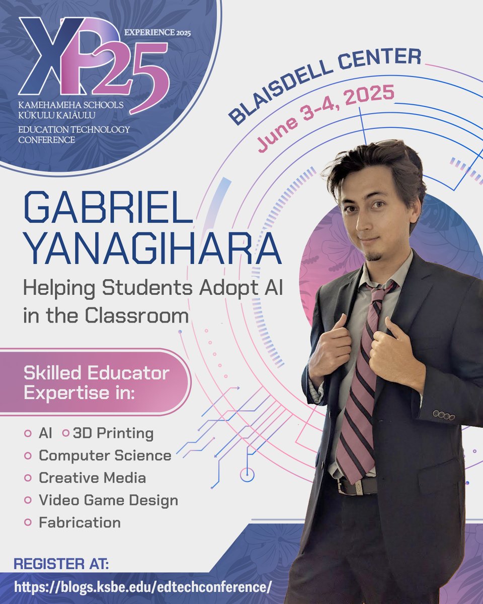 KS EdTech (@ksedtech) on Twitter photo Excited to introduce Featured Presenter <a href="/GabrielMY/">Gabriel Yanagihara</a> who will be presenting on AI. Registration opening soon. #KSEdTech #808educate Excited to introduce Featured Presenter <a href="/GabrielMY/">Gabriel Yanagihara</a> who will be presenting on AI. Registration opening soon. #KSEdTech #808educate