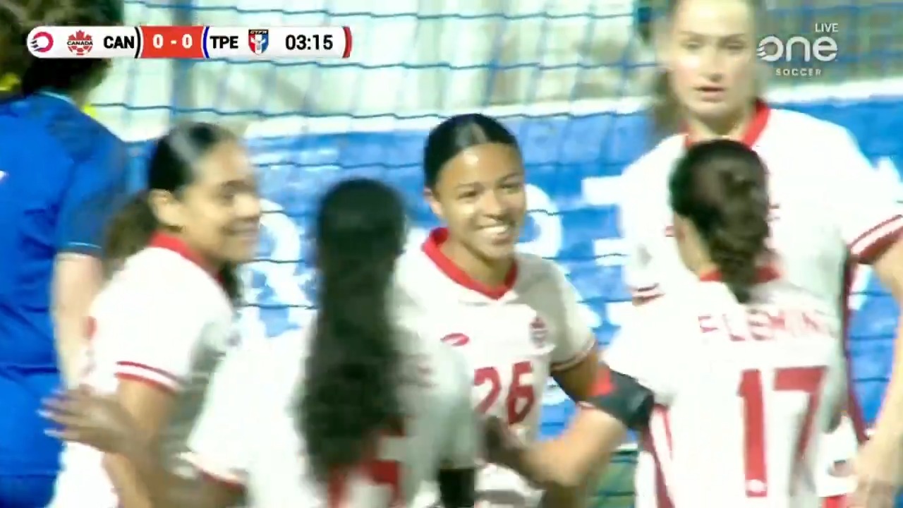 GOAL 🇨🇦Well that was quick! #CanWNT go up 1-0 over Chinese Taipei as Marie-Yasmine Alidou drives toward goal and finishes with the cheeky toe-poke finish 🎯🔴 Watch LIVE on OneSoccer