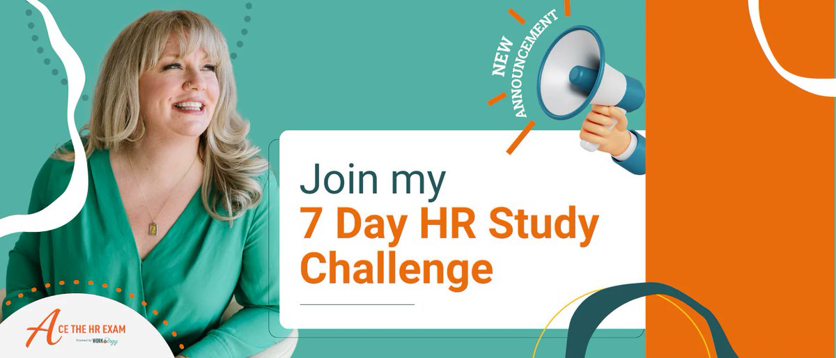 Studying for your #HRcertification? You don’t have to go it alone! Join our FREE 7-Day HR Study Challenge and get access to videos, articles, and activities to help you pass your exam. It starts March 1! Let’s do this! 💪 Sign up here: go.workology.com/7-day-hr-study…