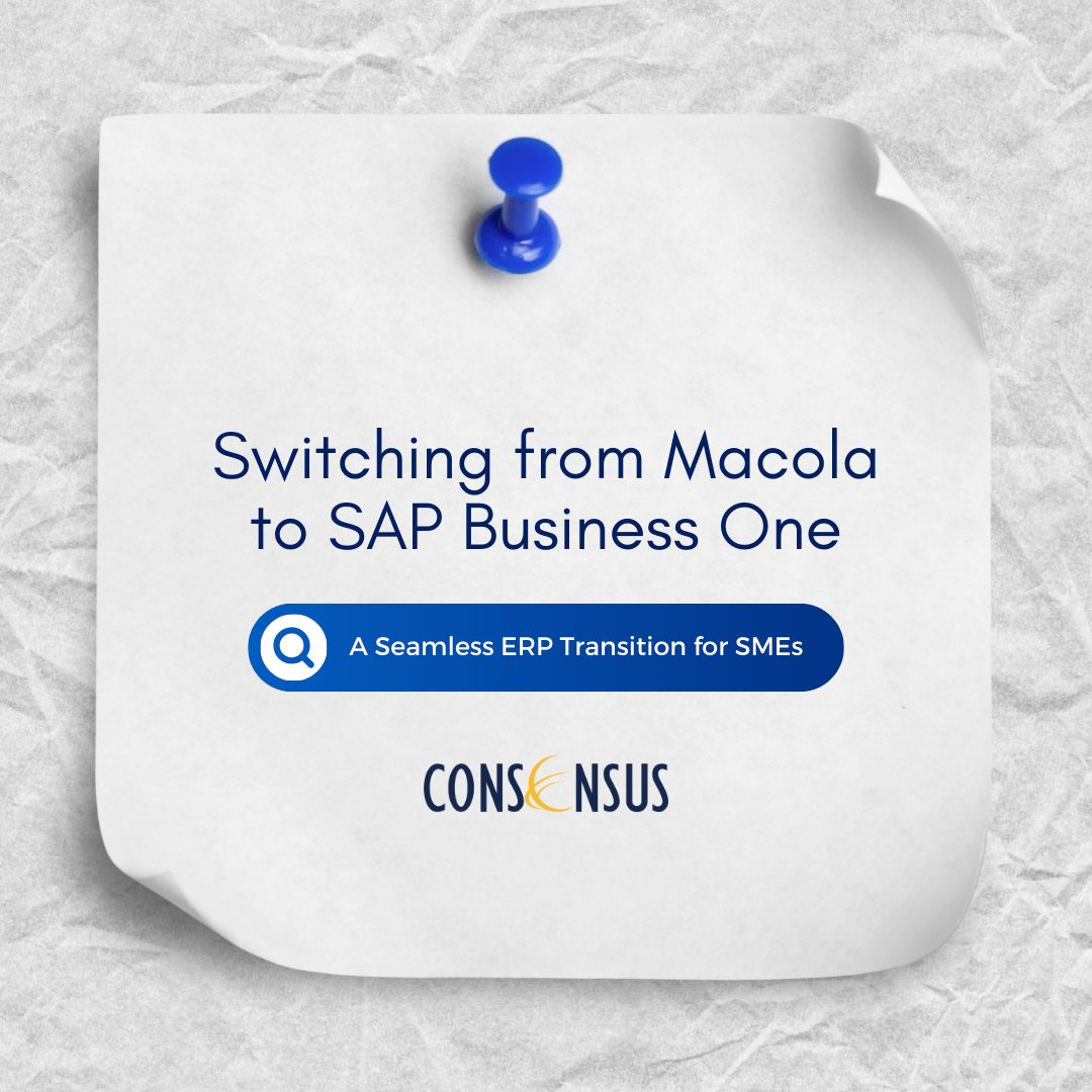 ConsensusIntl's tweet image. 🔄 Upgrade made easy! Switching from Macola to SAP Business One means fewer headaches and more opportunities. 

👉 Discover why the switch is worth it: hubs.li/Q030rpkQ0 
#SAPBusinessOne #ERPTransition #SMEGrowth #FutureReady