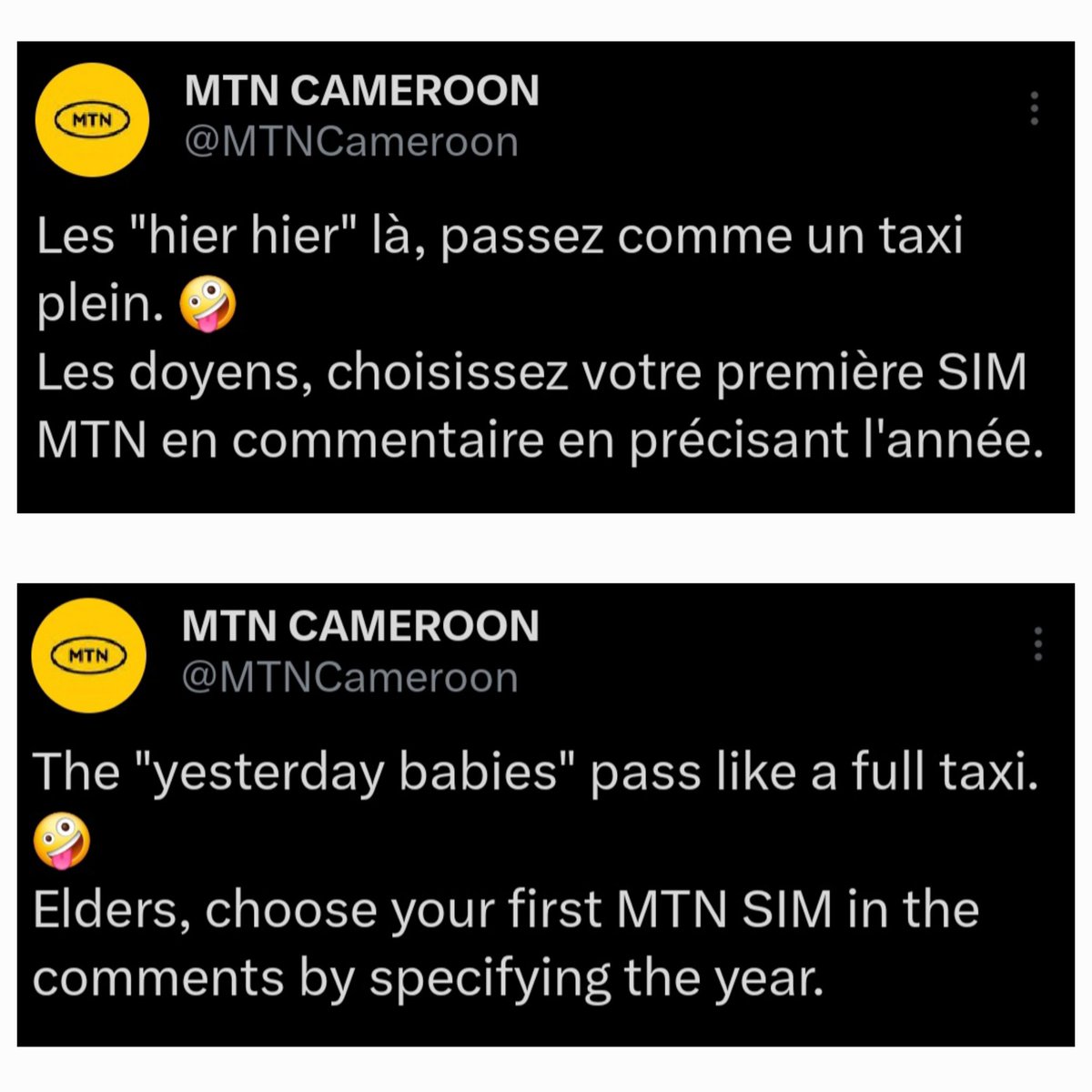 If the English translation below calls, no English- speaker in Cameroon will answer.