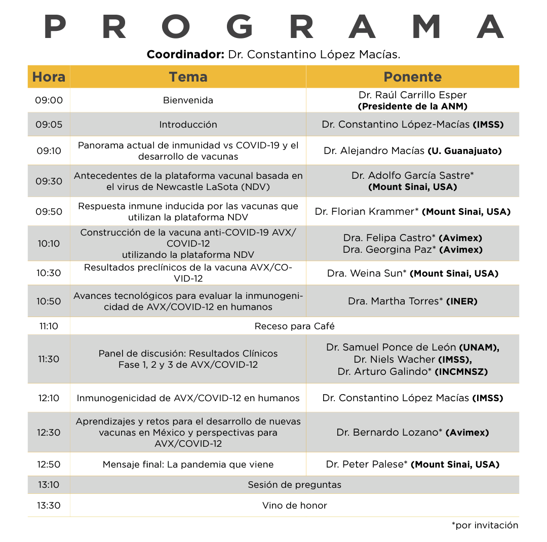 Compartimos convocatoria de la Academia Nacional de Medicina de México.