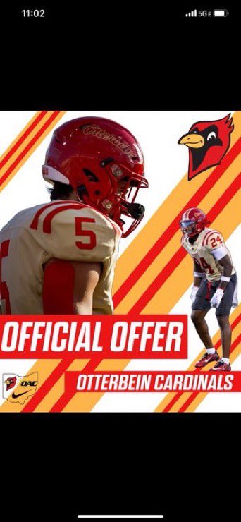 #AGTG after a great conversation with <a href="/CoachHines_13/">Coach Hines</a> Im blessed to receive an offer from <a href="/Ott_Football/">Otterbein University Football</a> <a href="/Lakewoodhsfb/">Lakewood Spartans Football</a>