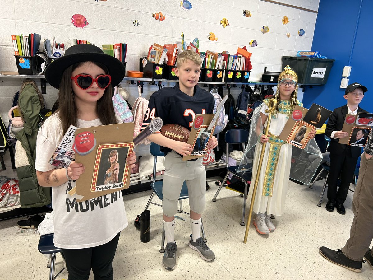 Mrs. Donohue’s, Mrs. Veldman’s, and Ms. Hartmann’s students did an amazing job at the WAC Museum today. They represented diverse influential people from historical figures to scientists to athletes and more! #Proud2BD23