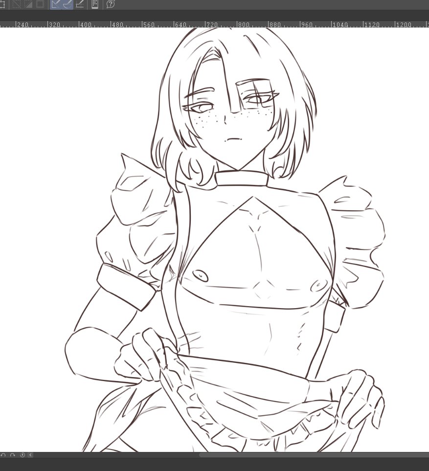 Arupi_art's tweet image. Fremimaid sketch!